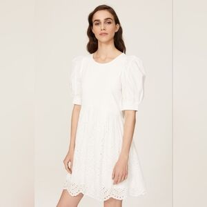 Peter Som White Combo Dress
